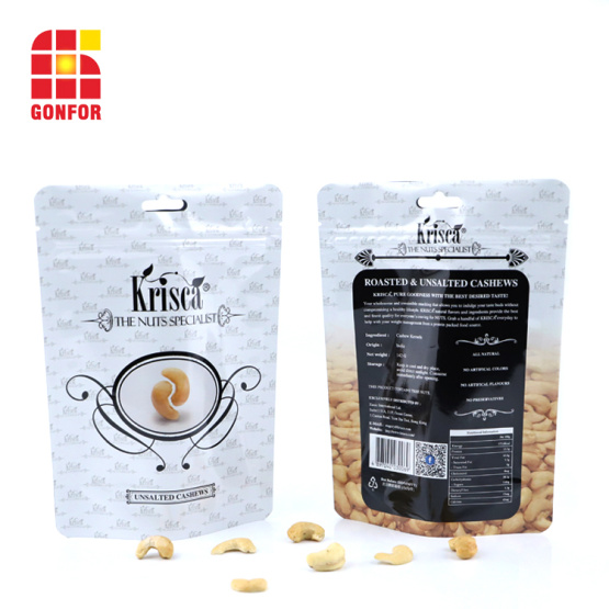 Aluminum Pouch For Nuts Almonds Packaging With Butterfly hole