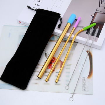Food Grade Gold Reusable Stainless Steel Drinking Straw