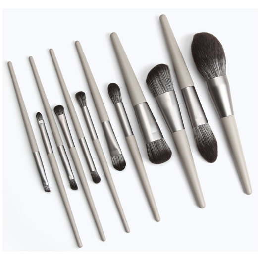 12Pieces Professional Grey Makeup Brush Set custom logo