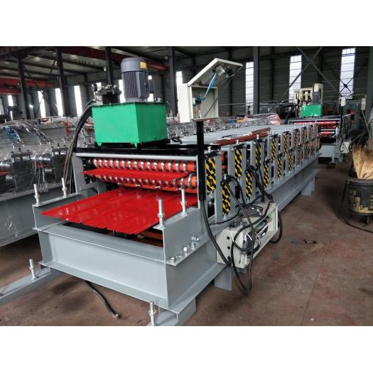 Sheet metal roofing double layer roll forming line