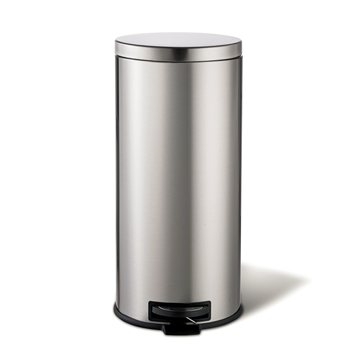 Household Foot Pedal Round Stainless Steel Bedroom Trash Can