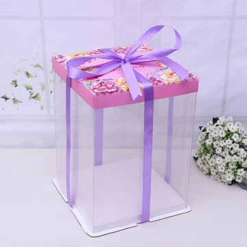 Plastic birthday cake box