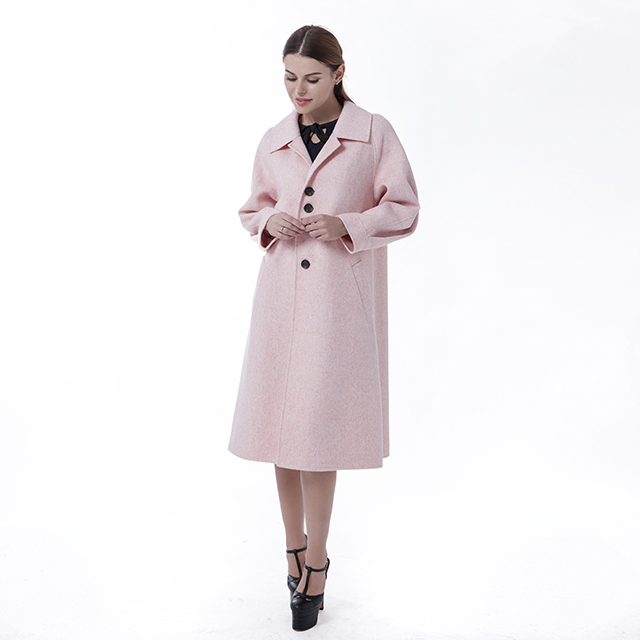 Pink cashmere overcoat