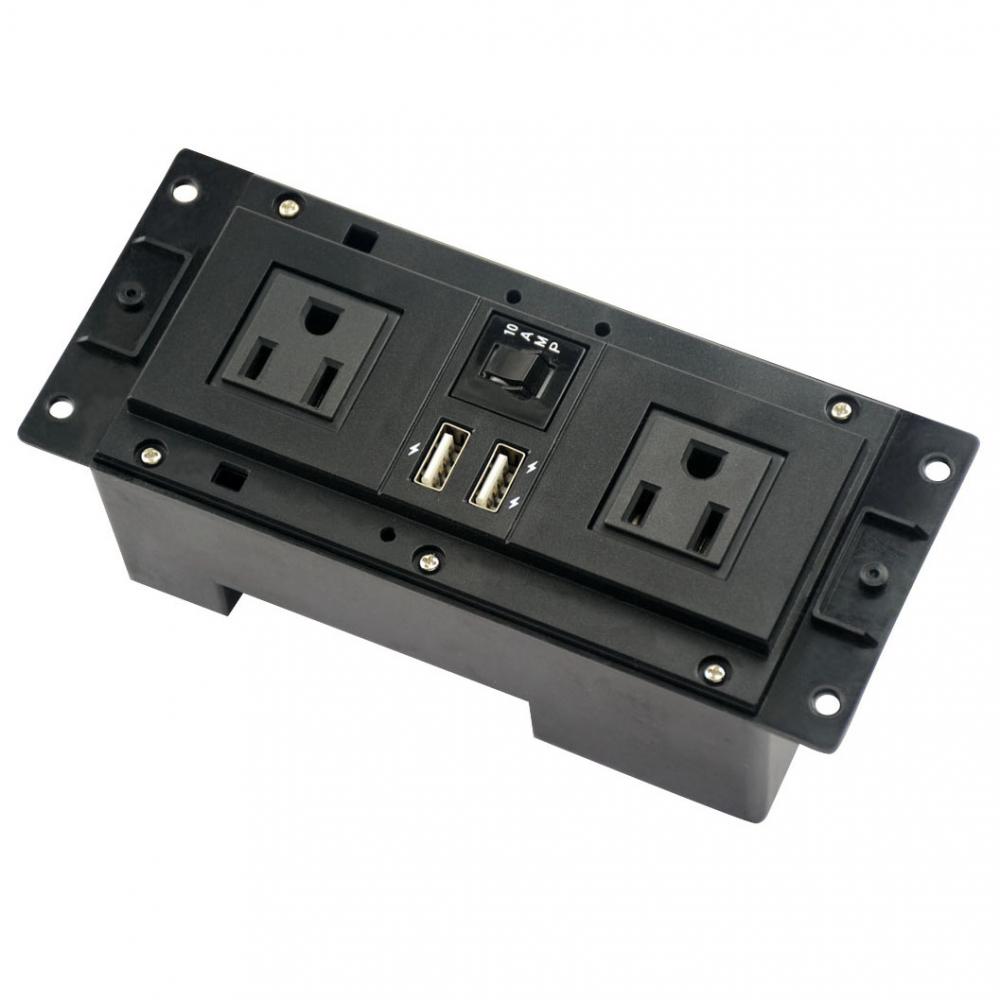 Power Outlets 2 USB Ports
