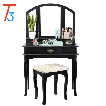 Wood furniture black series dressing table dressing table