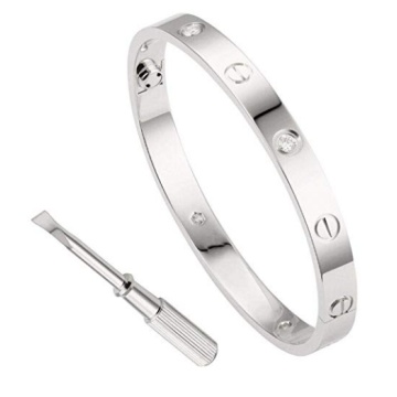 Bracelets for Women Love Bracelet Bangle for Couples Buckle Pulseras de Mujer Titanium Steel Girlfriend Boyfriend Valentines Wed