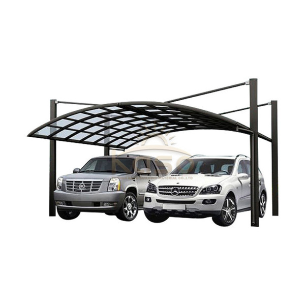 Polycarbonate Roof Two Car Canopy Metal Garage Carport