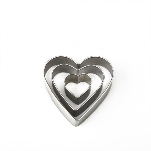 3 pcs heart shape cookie cutter