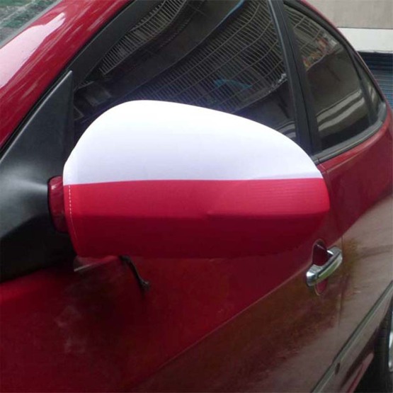 Poland Flag Spandex Knitted Polyester Car SIde Mirror Cover Flag