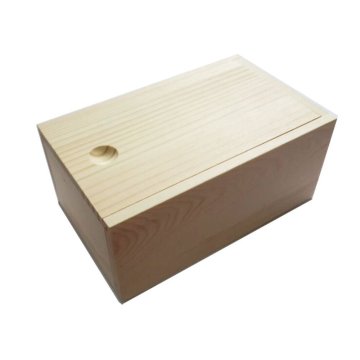 Pine wood Unfinished Storage jewelry Box with Slide Top