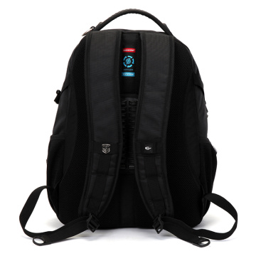 Suissewin Black Waterproof Outdoor Leisure Laptop Backpack