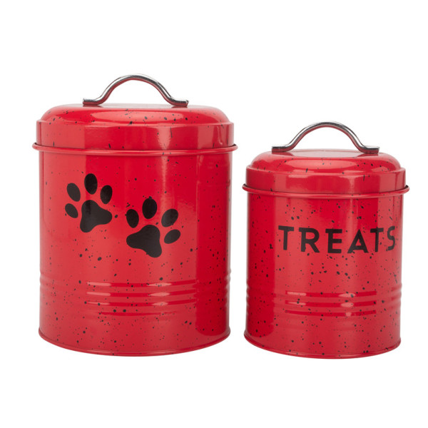 Red pet accessory pet food container