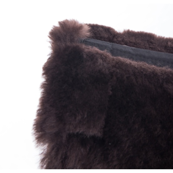 Black Sheepskin Quilt Half Saddle Pad