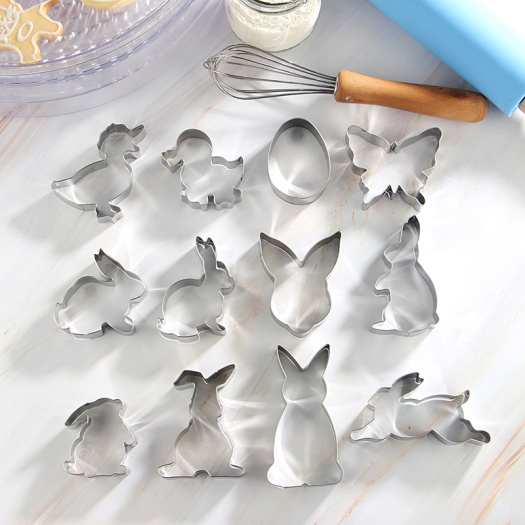 24pcs stainless steel animal shape cookie cutter set