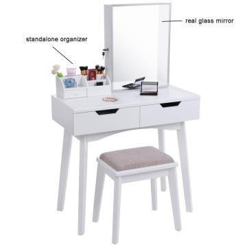 Vanity Set with Mirror and Jewelry Cabinet