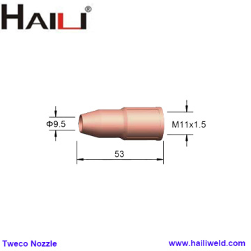 Tweco 21-37F Nozzle for #1 Mig Gun