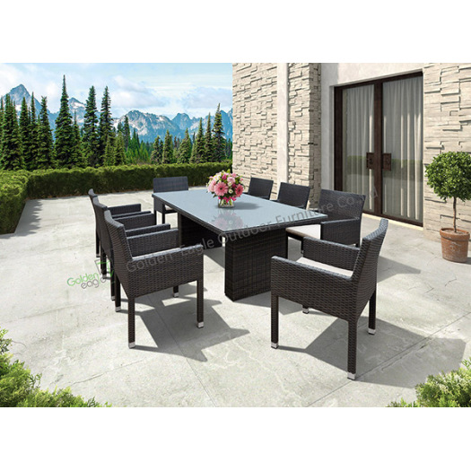 Garden  aluminium Dining Table With 6 Chairs
