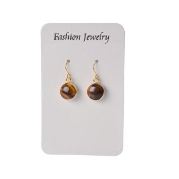 Fashion Accessories Gemstone Round Gilding Stud Earrings