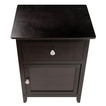 Brown Bedroom Cabinet with Drawers Night Stand Wood Beechwood End/Accent Table, Espresso