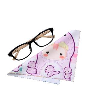 Brighting microfiber cleaning cloth with cute pattern