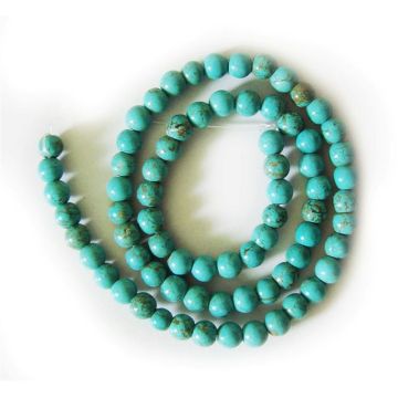 6MM Turquoise Round Beads