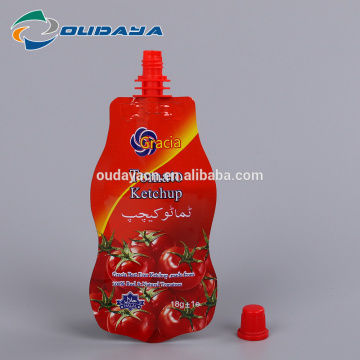 Ketchup Sauces Stand Up Shaped Pouch with spout