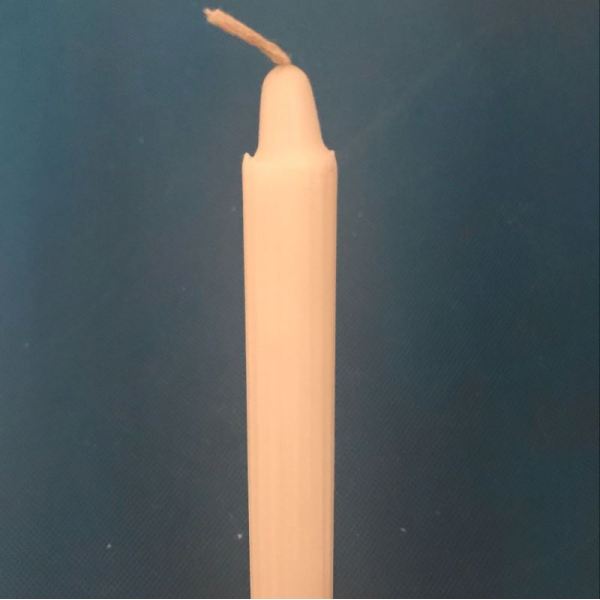 Stick Wick White Household Fluted Candles