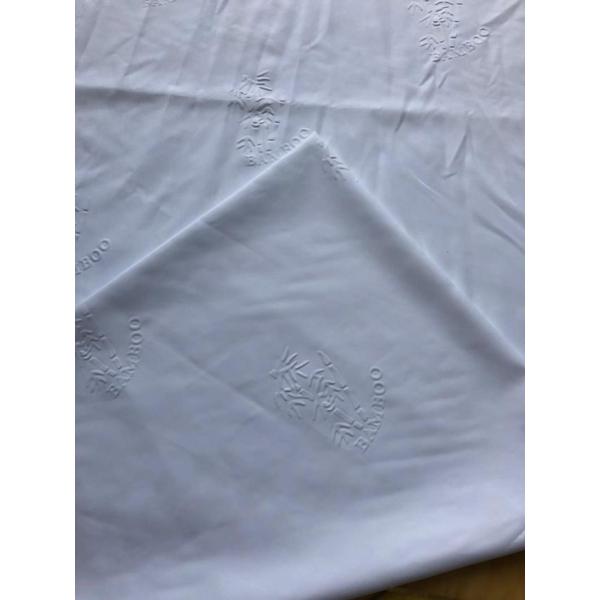polyester fabric 3d emboss bamboo design for bedsheet