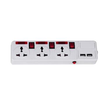 3 individual power control power strip with USB