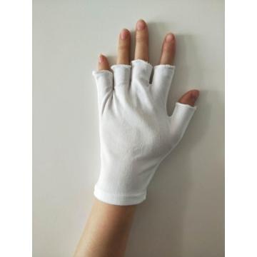 Nylon Fingerless White Gloves