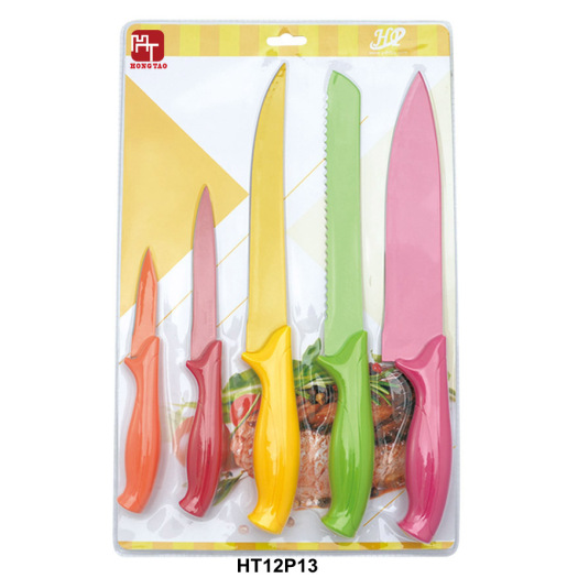 colorful Coating  kitchen knife set