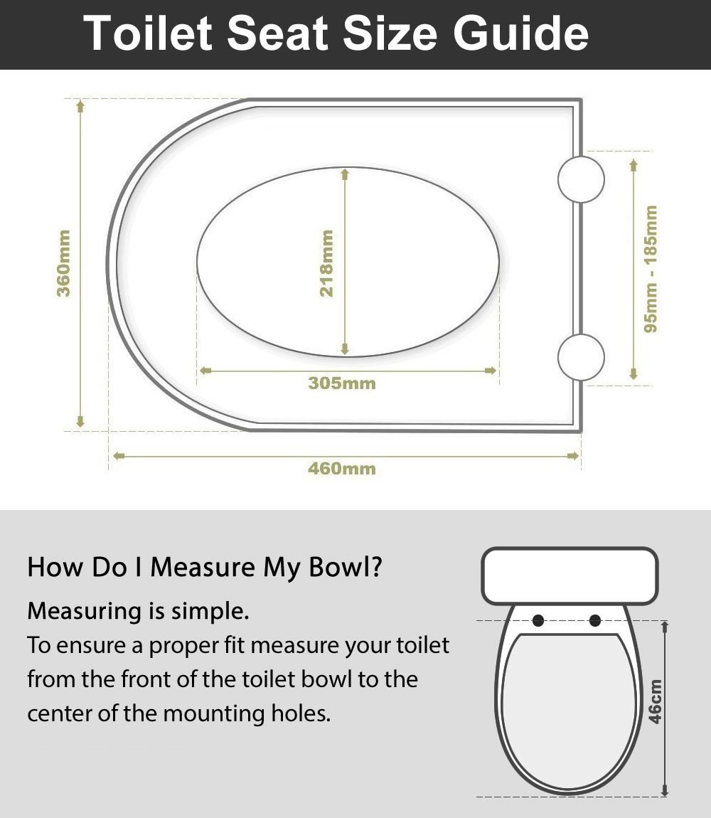 Plastic toilet seat pad cover dimension