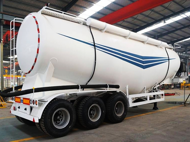 3 axles Bulk Cement Bulker Transporter Tank Tanker Semi Trailer For Sale