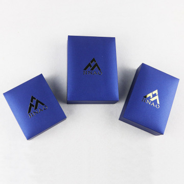 Blue Paper Plastic Jewelry Box for Necklace