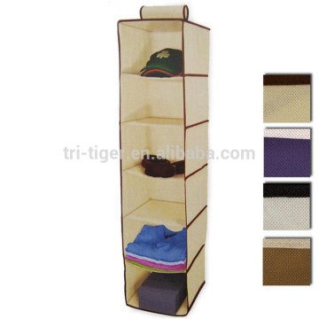 6 Shelf Hanging Wardrobe Sweater organizer wall pocket storage organizer Cloth Bag Blanket Box Closet