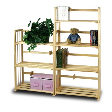 Pine Solid Wood 3-Tier Bookshelf