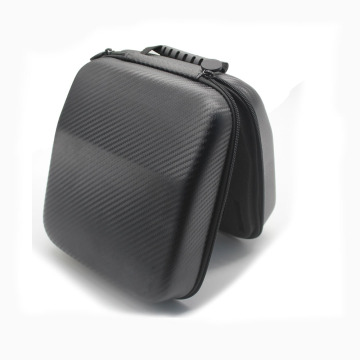 Pu waterproof travel leather headphone case with zipper