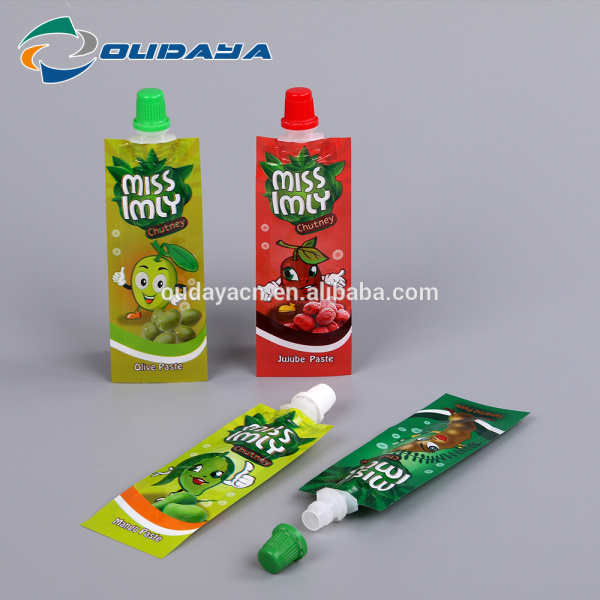 Package 8.2mm Spout Olive Paste Packaging Pouch