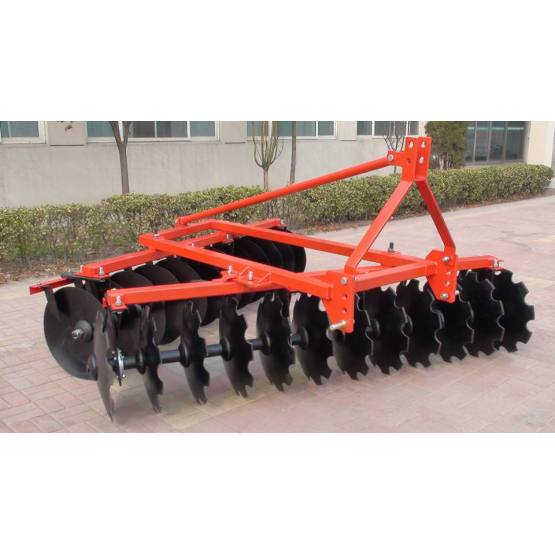 Tractor trailed disc rotary harrow with parts