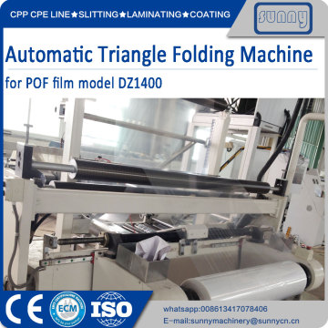 Automatic center folding machine for POF Shrink film