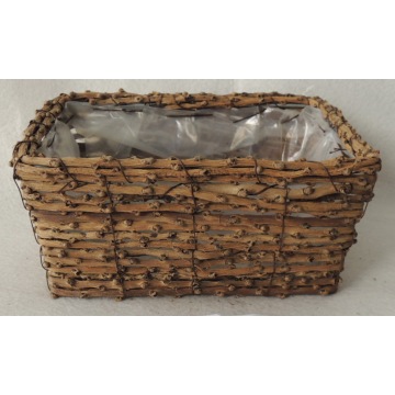 Cocoa handmade wooden basket