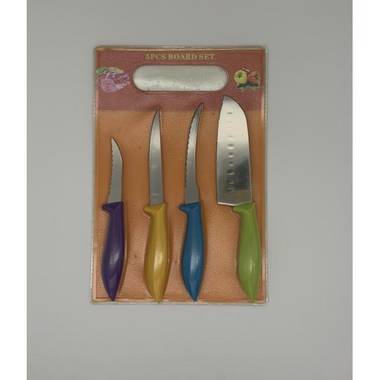5pcs PP handle knife board set