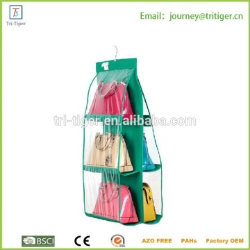 6 pockets hanging handbag organize with foldable performance