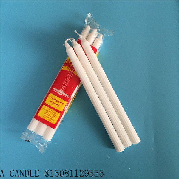 Unscented fluted candles Cheap Price wax material