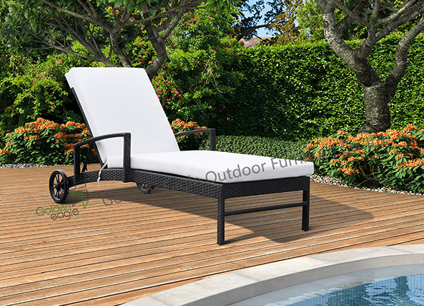 outdoor rattan garden single beach chair