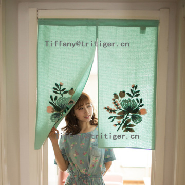 wholesale cotton linen colorful Lu Embroidery door curtain /window curtain