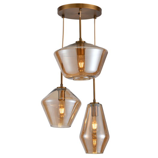 3 bulb Hot Sale Decorative glass Pendant Lamp
