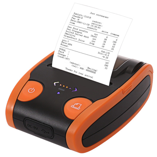 Handheld portable mobile bluetooth thermal receipt printer