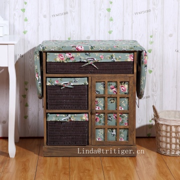 home used wooden ironing table cheap decorative ironing board cabinet with basket drawers