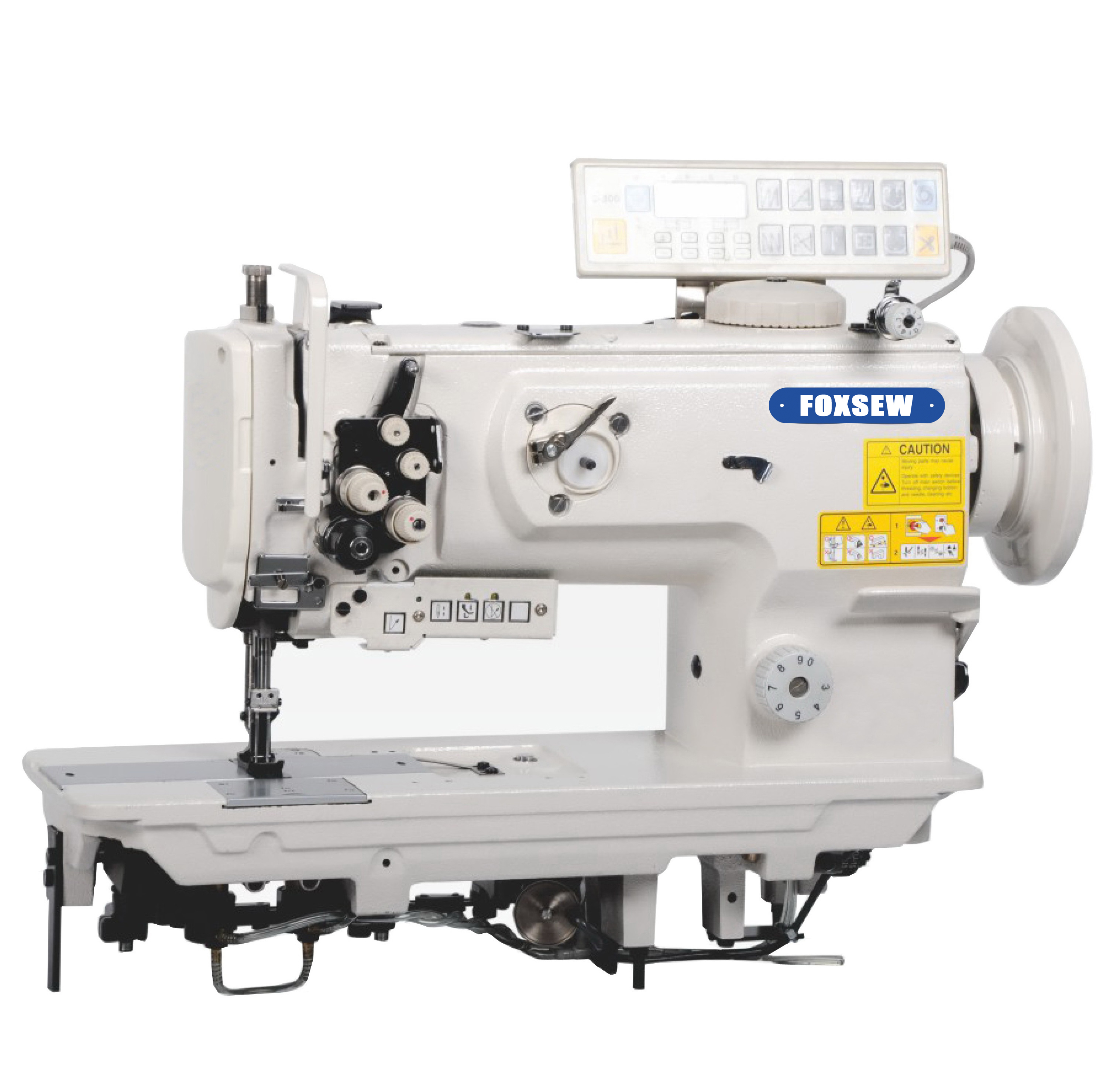 KD-1560N-7 Double Needle Unison Feed Walking Foot Heavy Duty Lockstitch Sewing Machine with Automatic Thread Trimmer